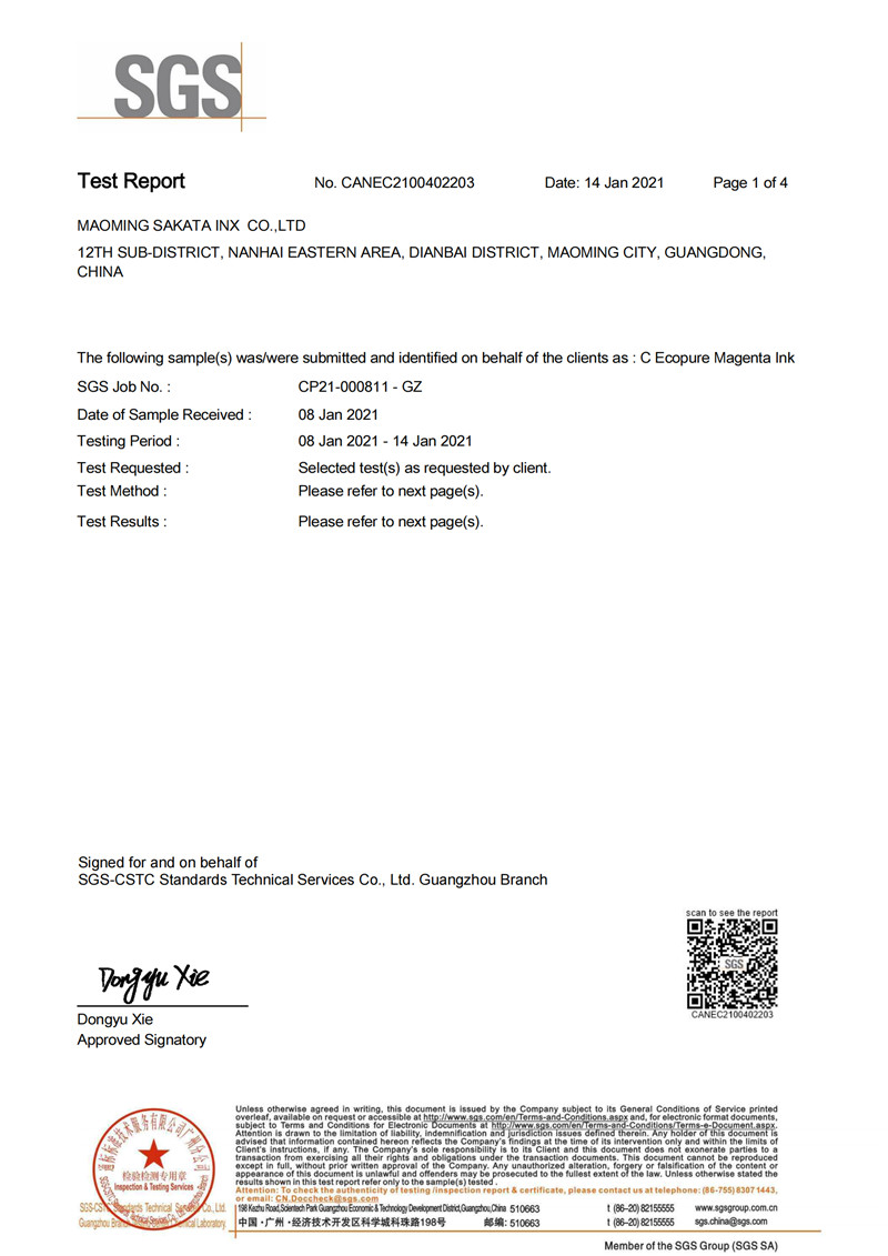 Certificazione di tinta di stampa (1)